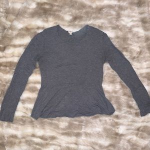 WILFRED Large A-Line fit grey long sleeve shirt